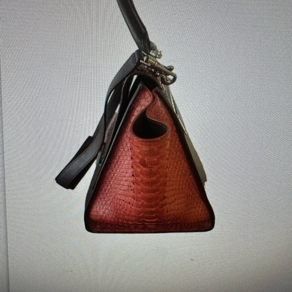 Celine Python Trapeze in Red, Burgundy and Black… used only once or twice MAX - Picture 3 of 7